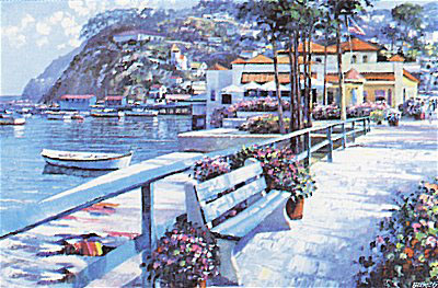 Catalina Promenade (Canvas) by Howard Behrens