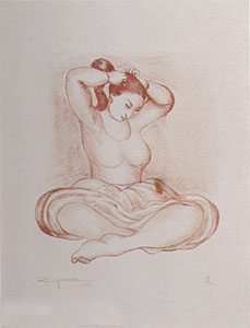 Woman Combing Hair by R.C. Gorman