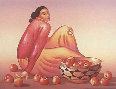 Woman With Apple by R.C. Gorman