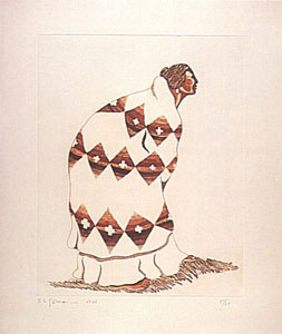 Woman With Pendleton (State II) by R.C. Gorman