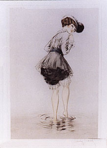 Wading by Louis Icart