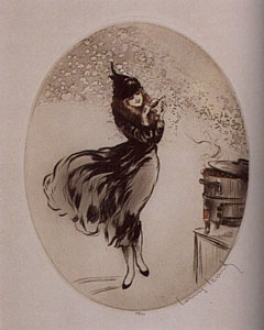 Winter (Chestnuts) by Louis Icart