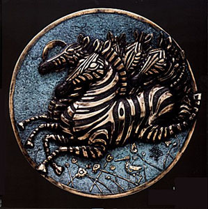 Zebras (Platter) by Jiang