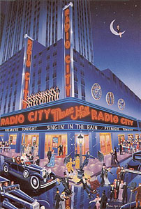 Radio City Music Hall (Remarqued) by Melanie Taylor Kent