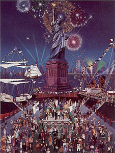 Statue of Liberty Centennial (Remarqued) by Melanie Taylor Kent