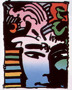 Aztec Man by Peter Max