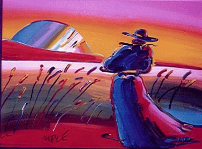 Walking in Reeds II by Peter Max