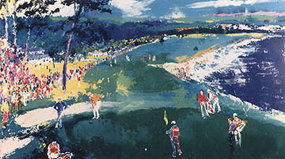 18th At Pebble by LeRoy Neiman