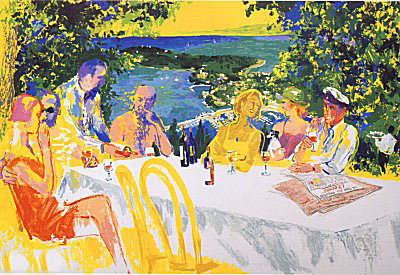 Wine Alfresco by LeRoy Neiman