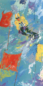 Winter Olympic Skiing, Lake Placid, 1980 by LeRoy Neiman