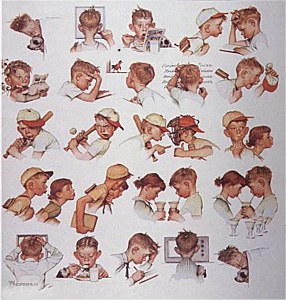 A Day in the Life of a Boy by Norman Rockwell