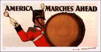 American Marches Ahead by Norman Rockwell