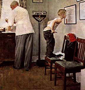 A Study for the Doctor's Office by Norman Rockwell
