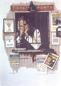 Ticketseller (Deluxe) by Norman Rockwell