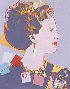 Queen Margrethe II of Denmark, FS# 342 by Andy Warhol