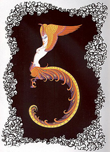 Numeral 5 by Erte